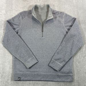 J. Lindeberg Mens Small Dark Grey 1/4 Quarter Zip Neck Pullover Sweater